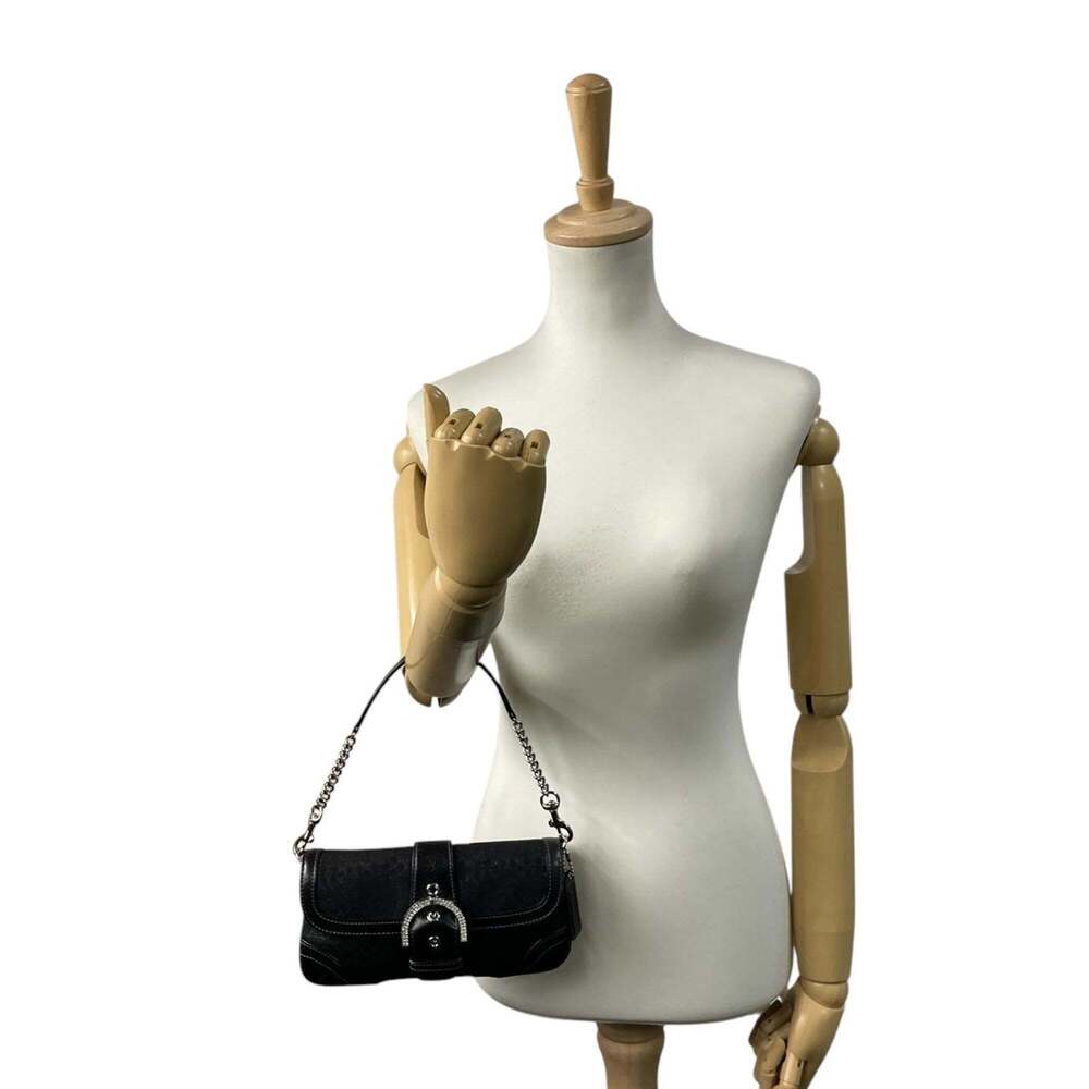 Coach Soho Mini Signature Handbag with Accessory Pouch in Canvas and Leather,... - Picture 4 of 16